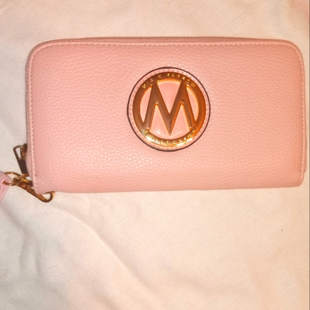Pink Mia farrow wallet bag